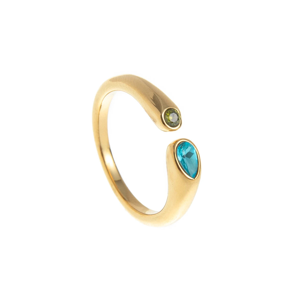 December Birthstone Steel Ring