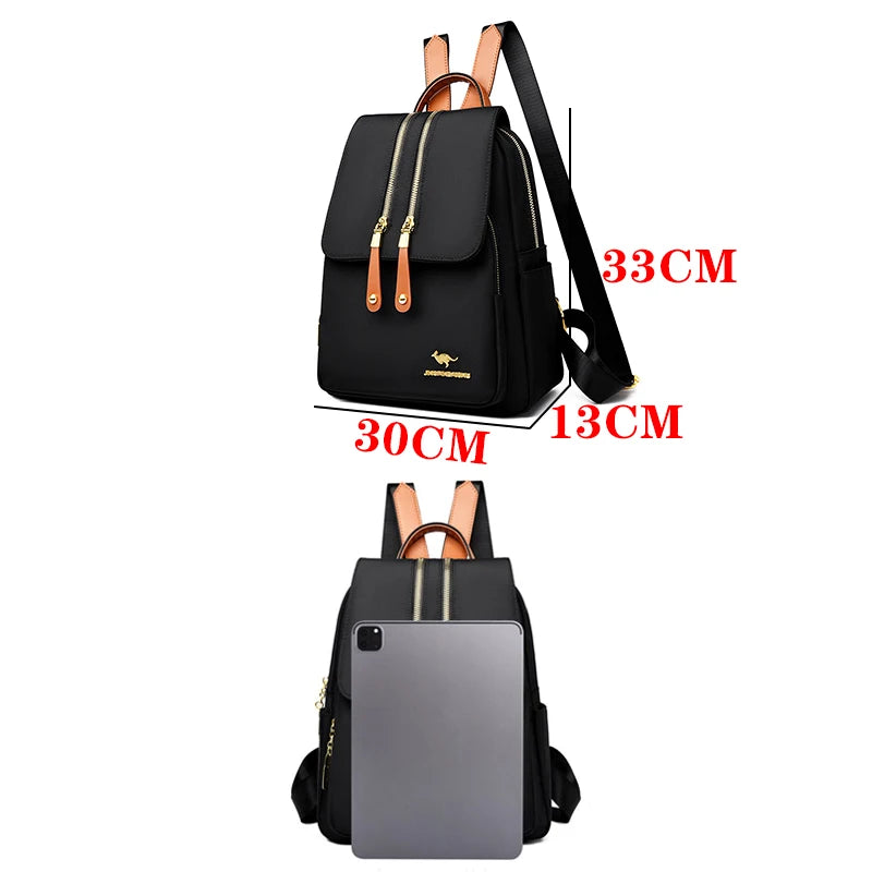 Women's Vintage Leather Backpack Large Capacity