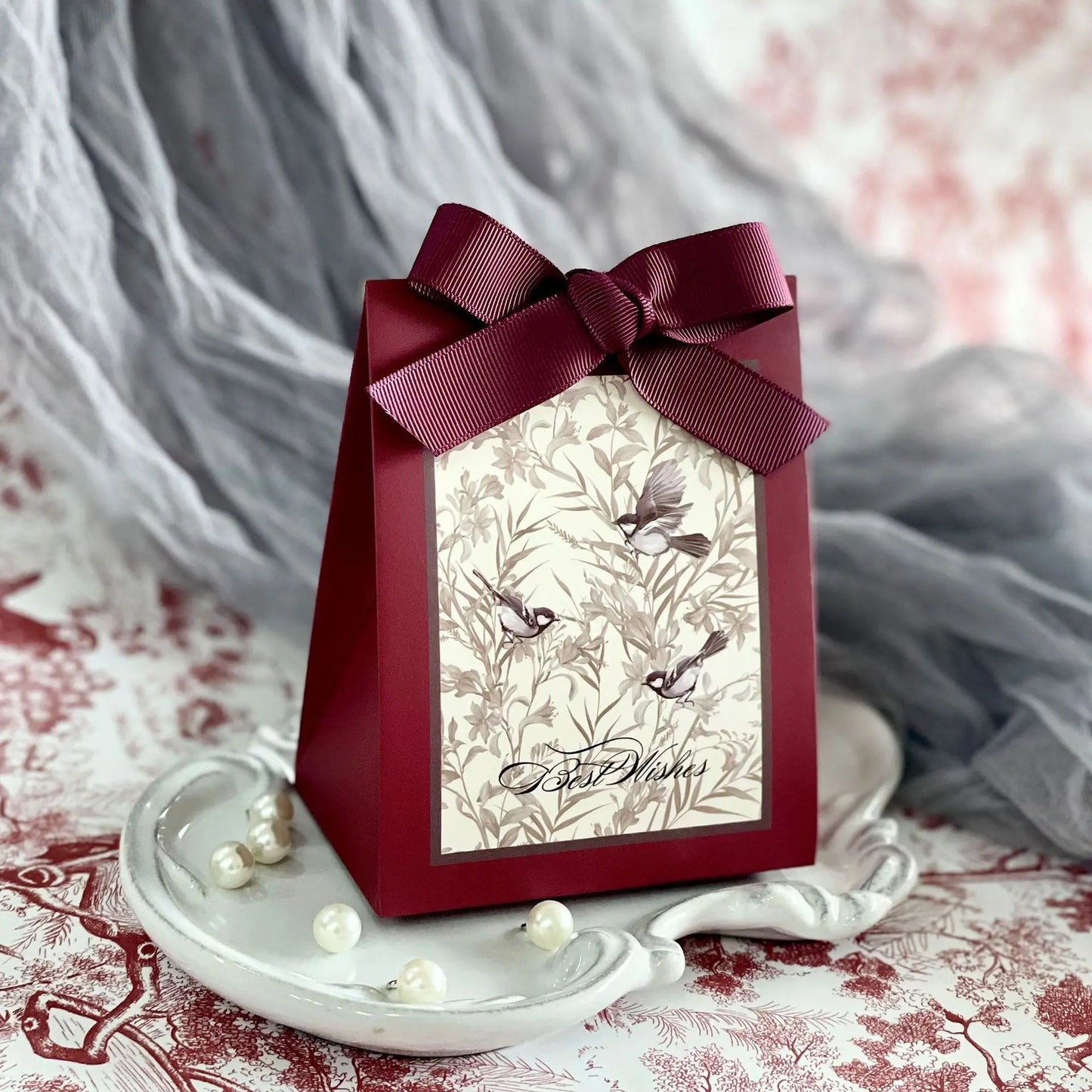 Kraft Paper Candy Box Floral Wedding Party