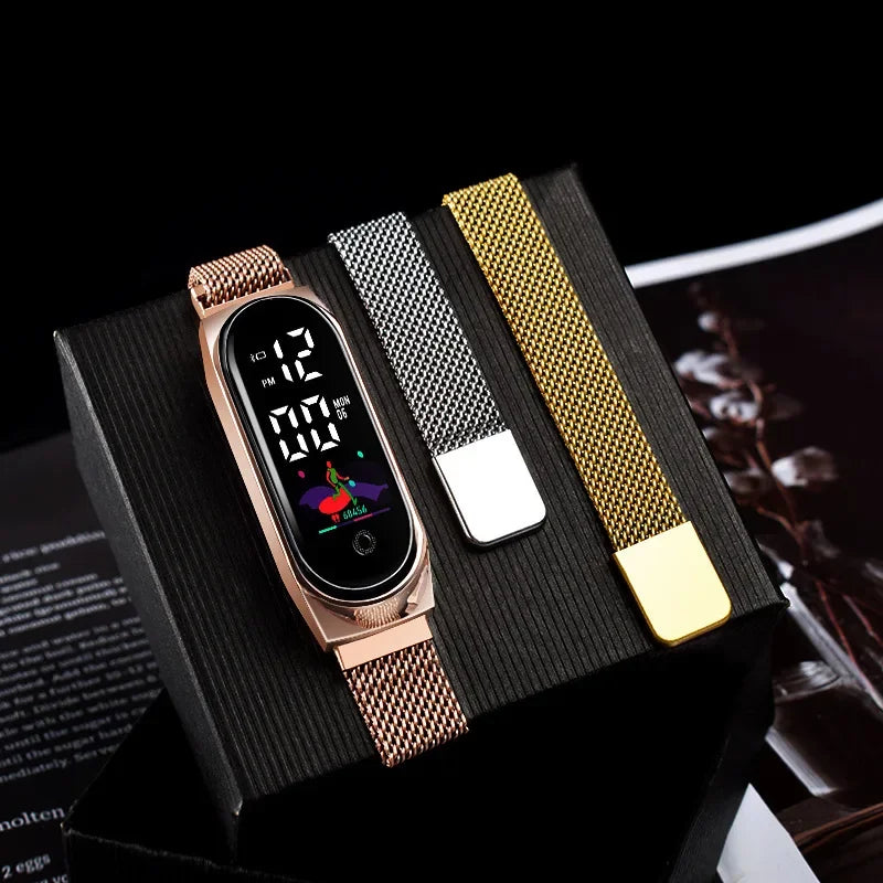Digital Magnetic Watch Women