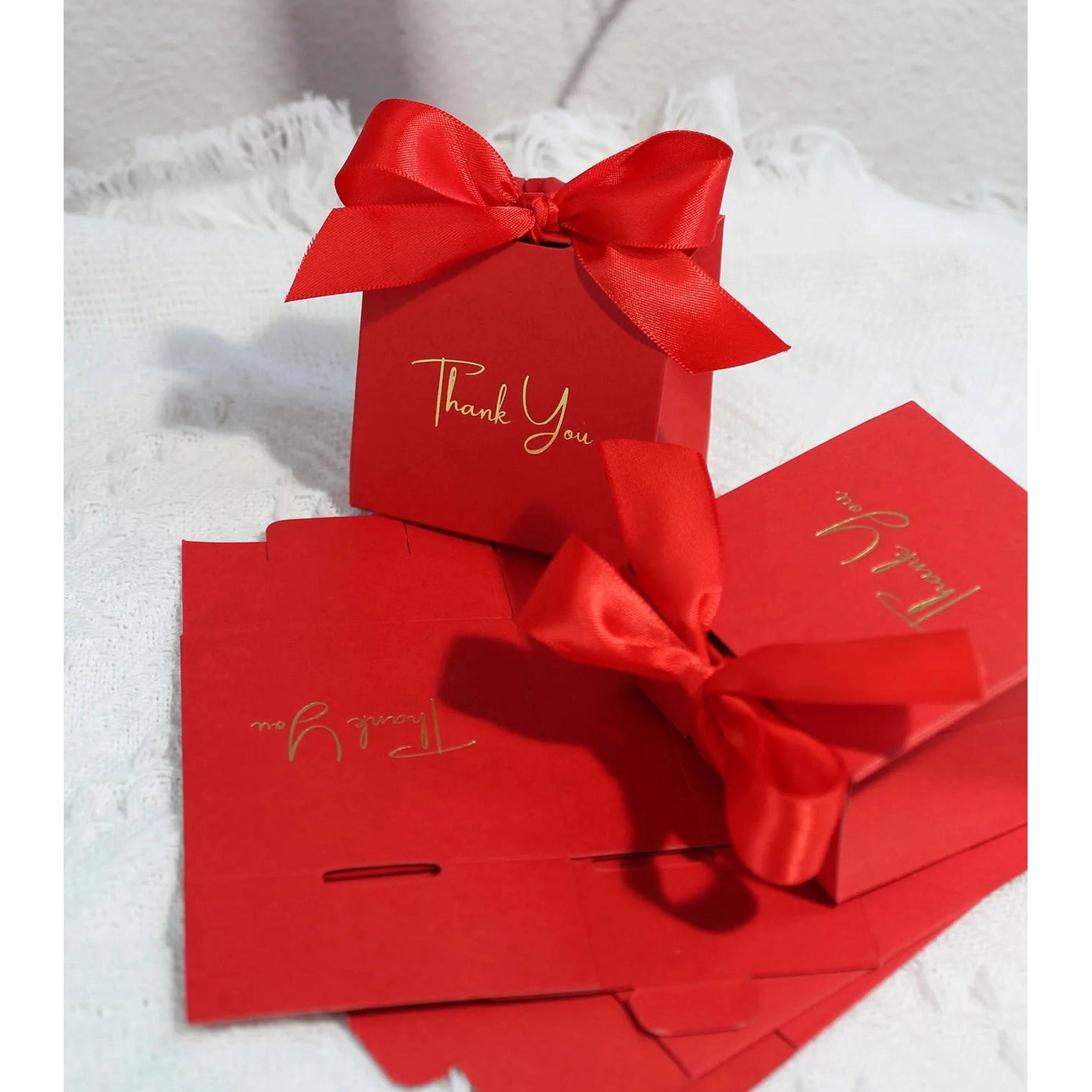 Small Gift Box Ribbon Candy Wedding 10 Pcs