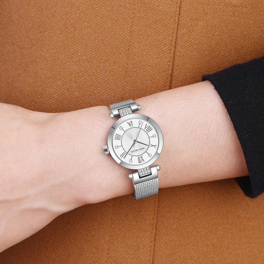 Silver Mesh Belt Ladies Watch