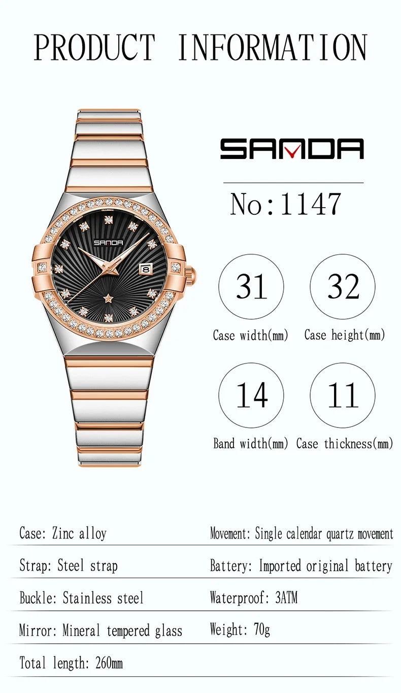 SANDA Quartz Women Watch
