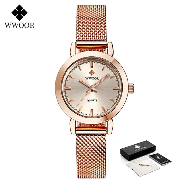 WWOOR Steel Bracelet Quartz Watch