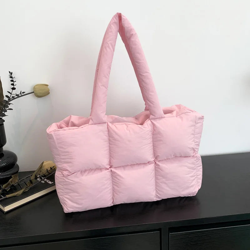 Quilted Plaid Shoulder Bag