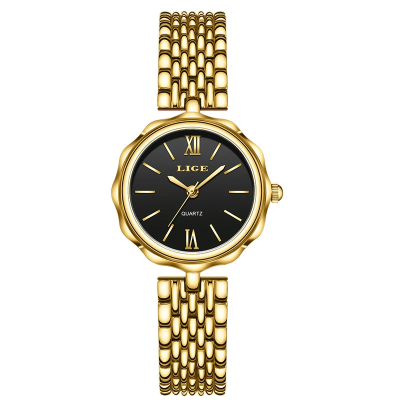 LIGE Small Dial Steel Ladies Watch