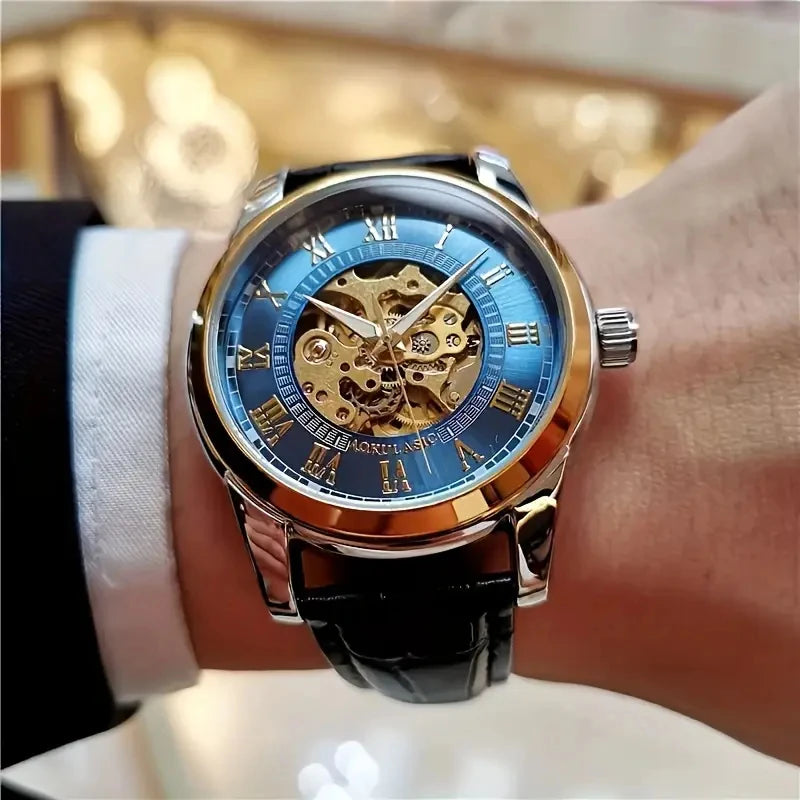Men's Skeleton Automatic Mechanical Watch