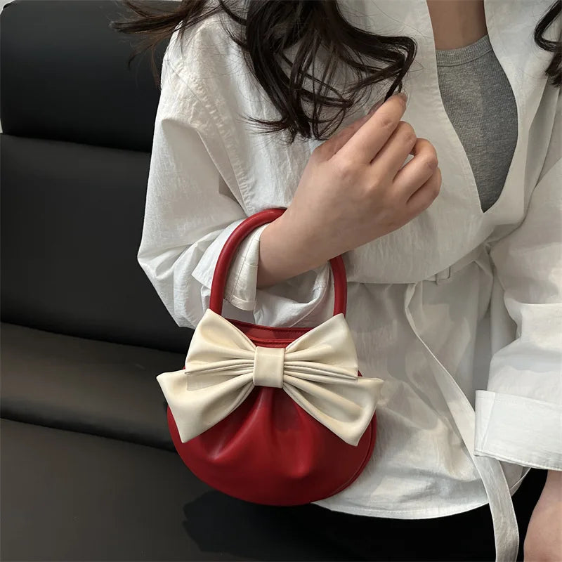Women's Butterfly Bow Round Shoulder Bag