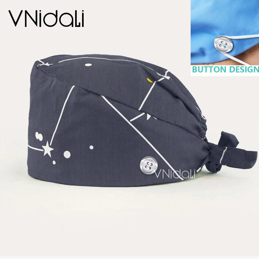 Scrub Cap with Button