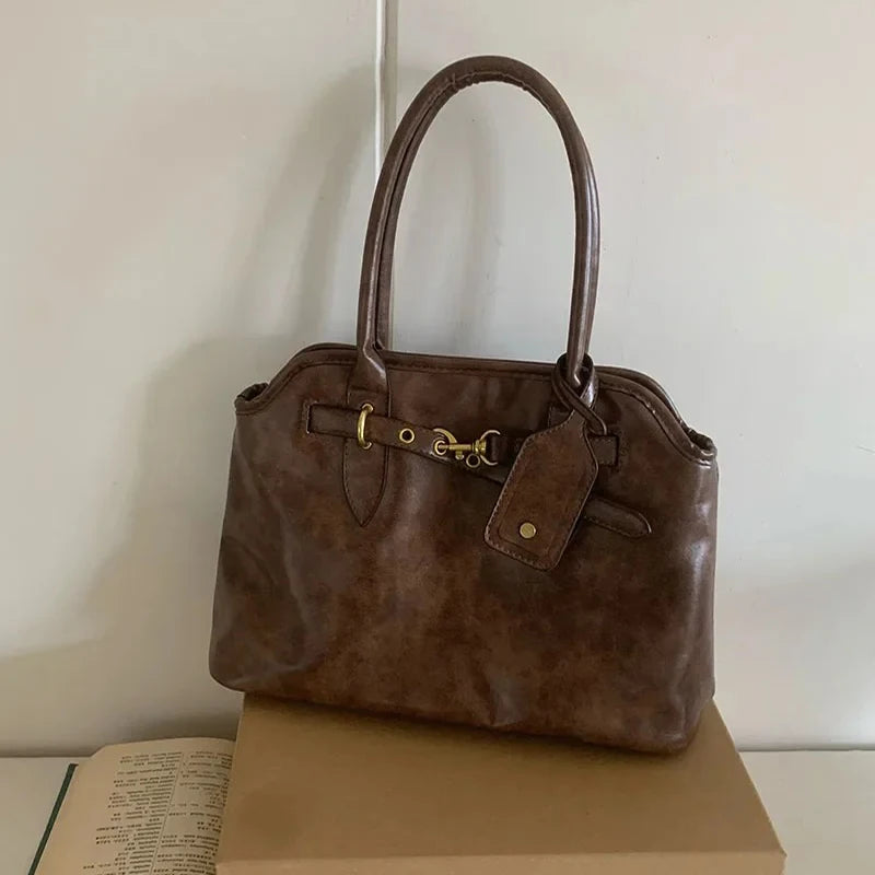 Leather Tote Briefcase Bag