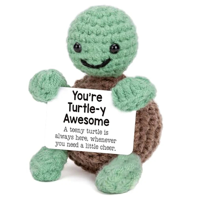 Mini Crochet Turtle Positive Gift Decor