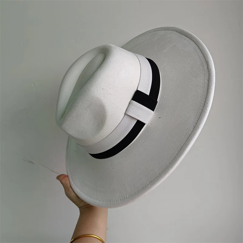 Women's Wide Brim Fedora Hat Retro Style