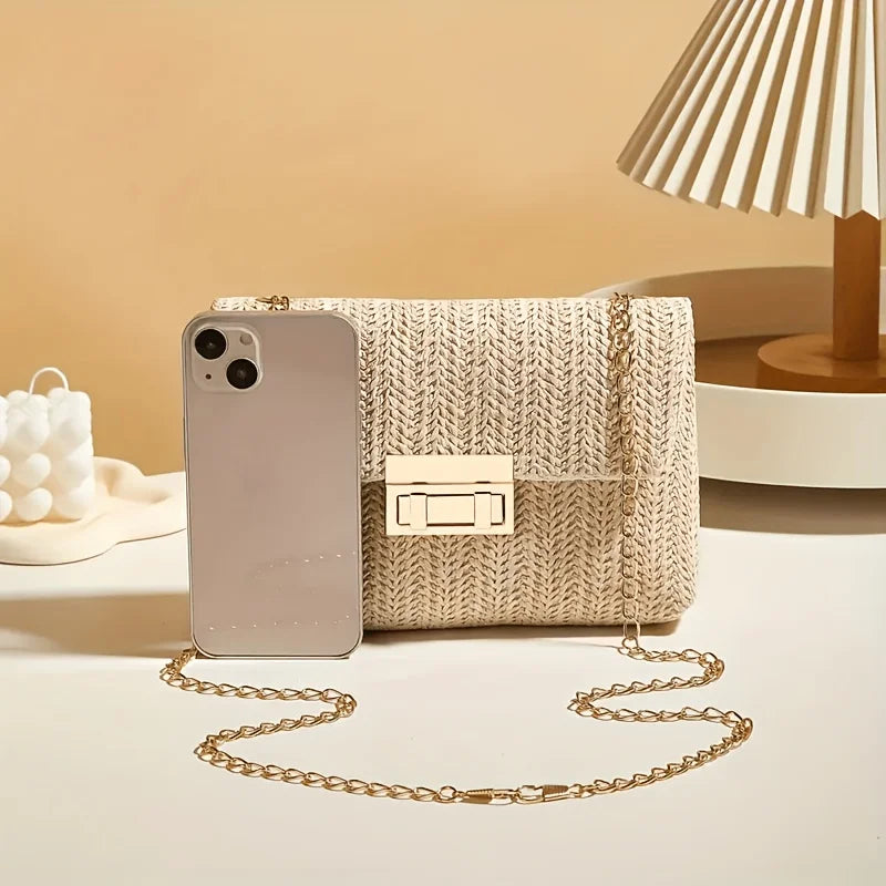 Women's Woven Straw Crossbody Shoulder Bag