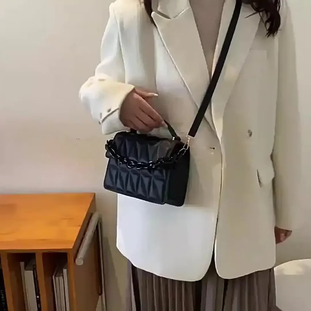Quilted Mini Crossbody Tote Bag