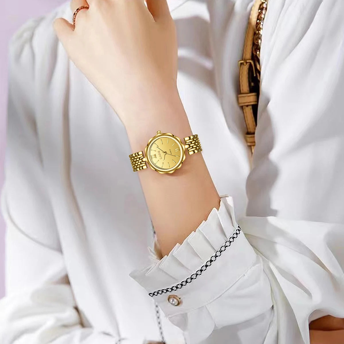 LIGE Gold Waterproof Ladies Watch