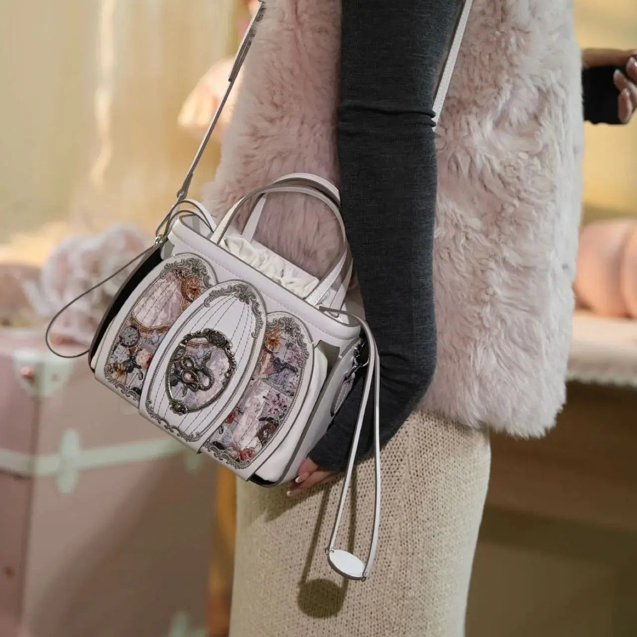 Snake Year Embroidered Bag