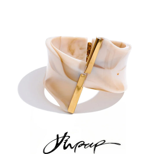 Acrylic Wide Bangle Bracelet