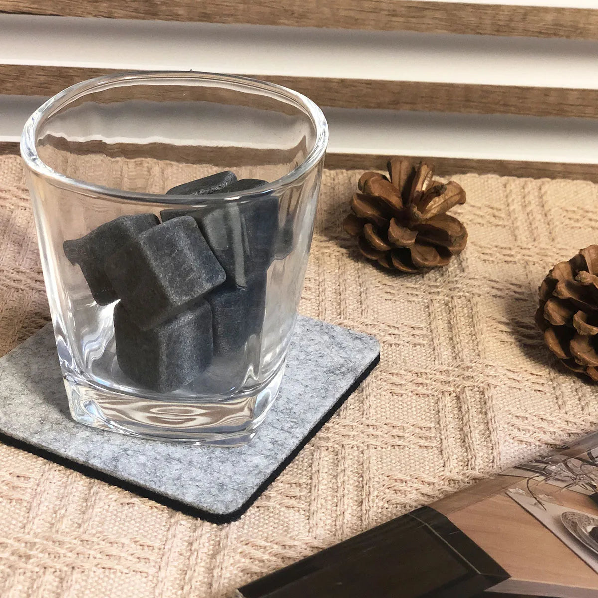 Whiskey Granite Stones Glass Set Men Gift