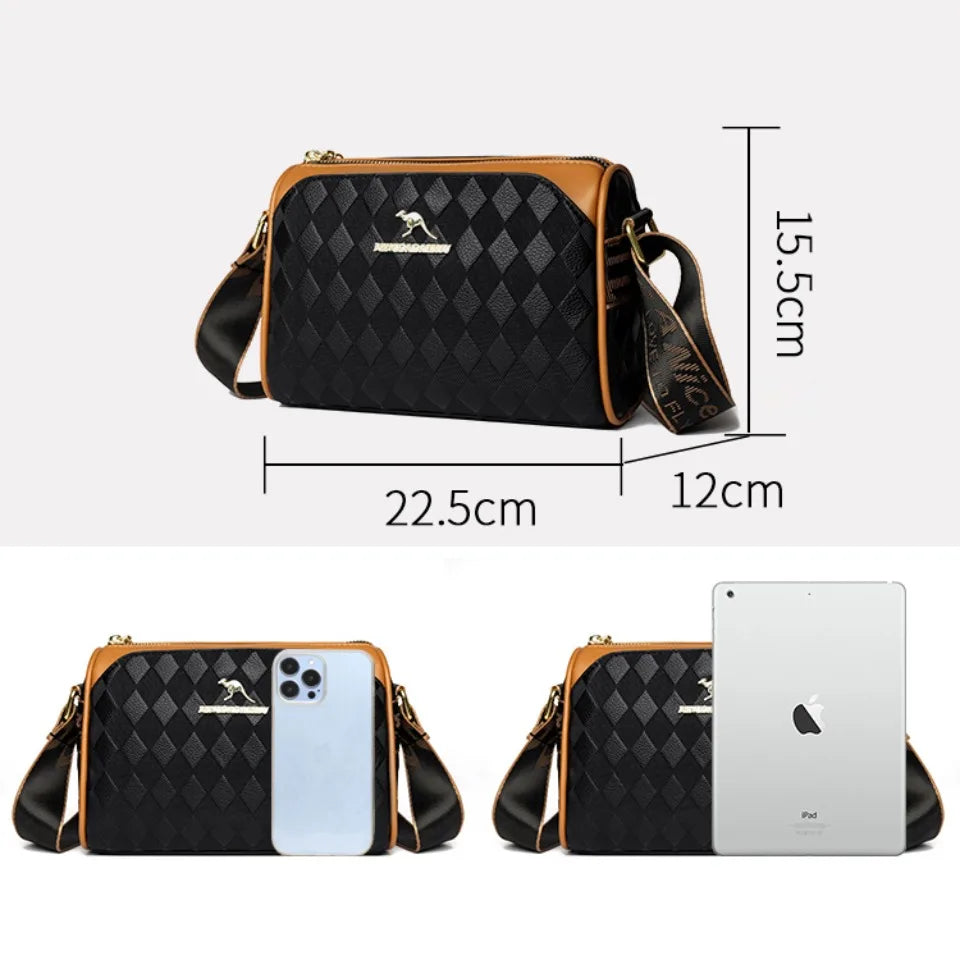 3-Layer PU Shoulder Purse