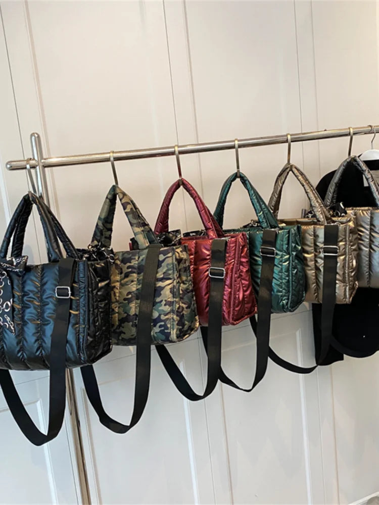 Quilted Silk Scarf Crossbody Bag