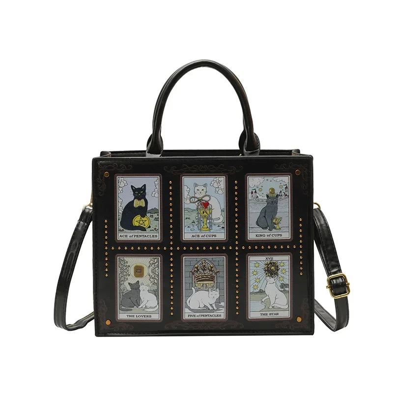 Cat Pattern Crossbody Tote