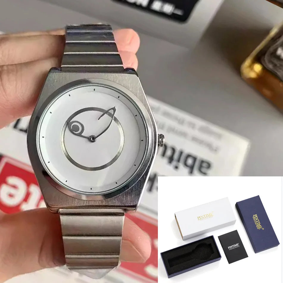 Unisex Steel Bracelet Quartz Watch Slim