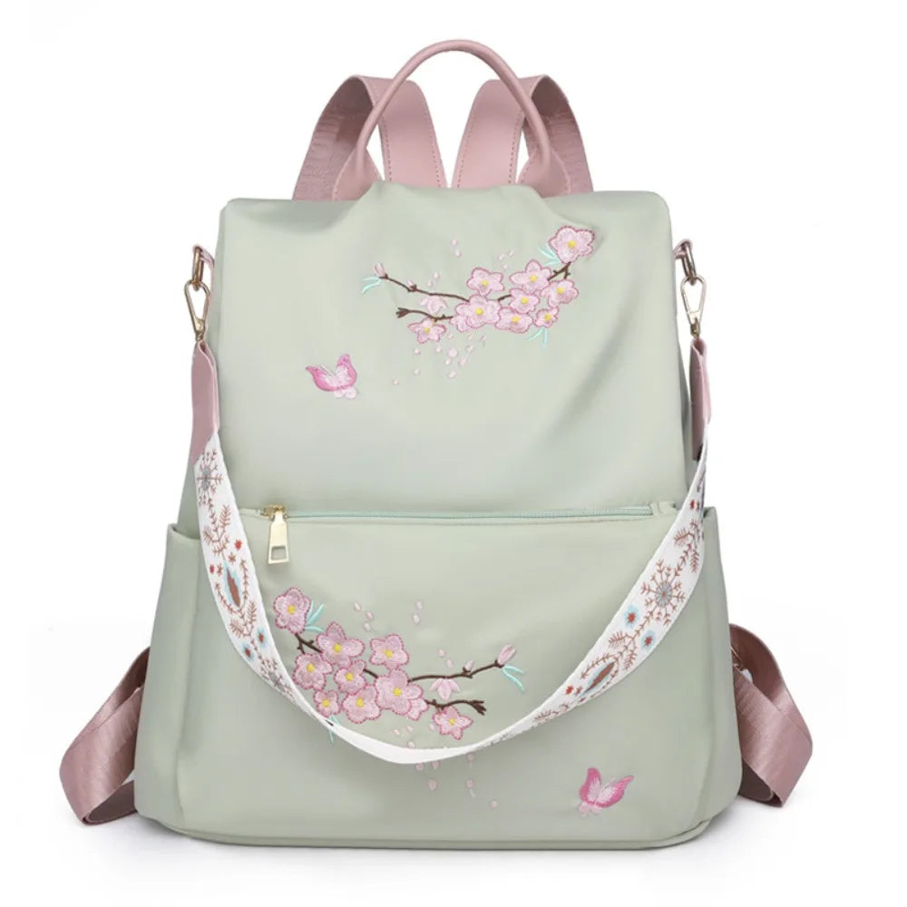 Floral Nylon Backpack Large