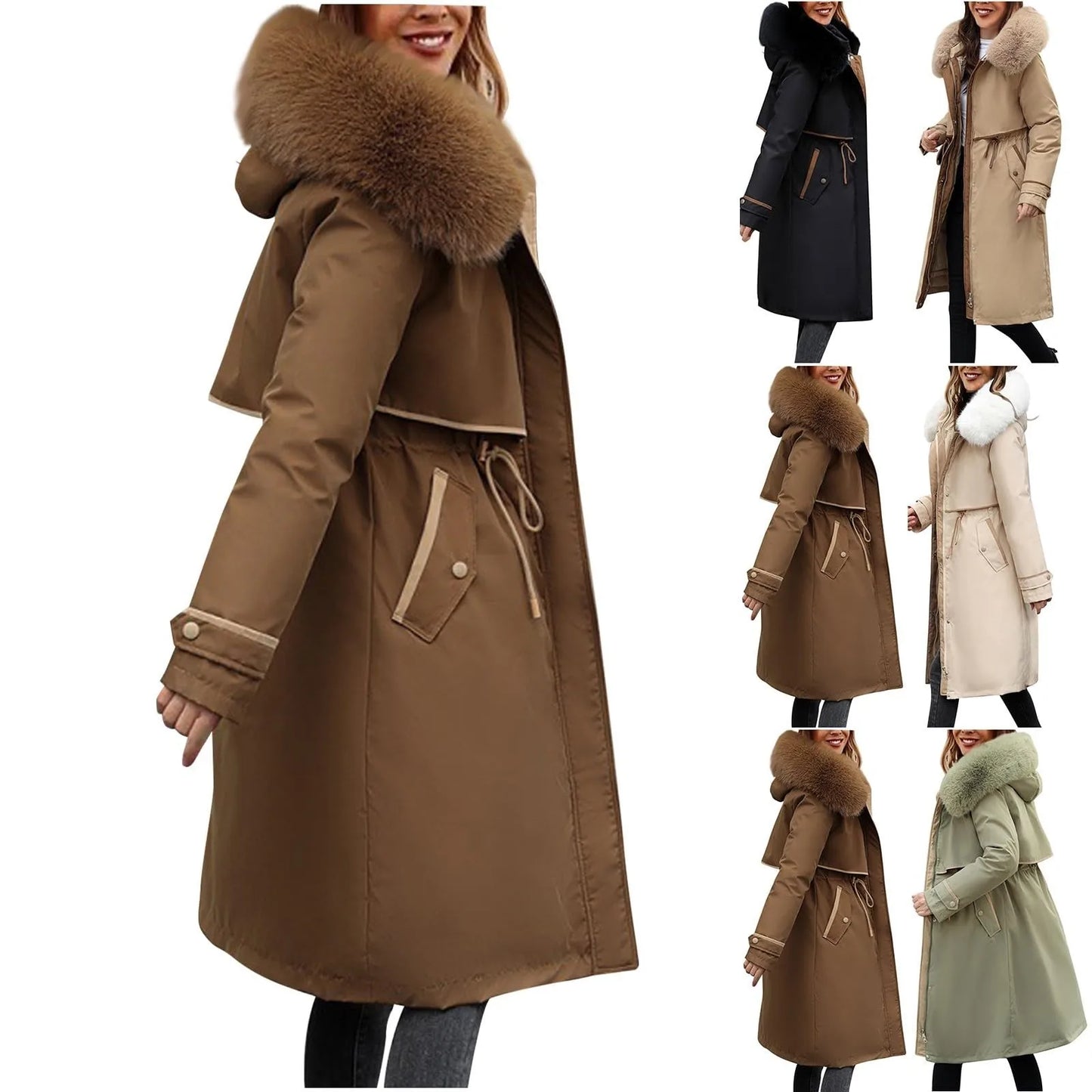 Korean Fleece Women Parka