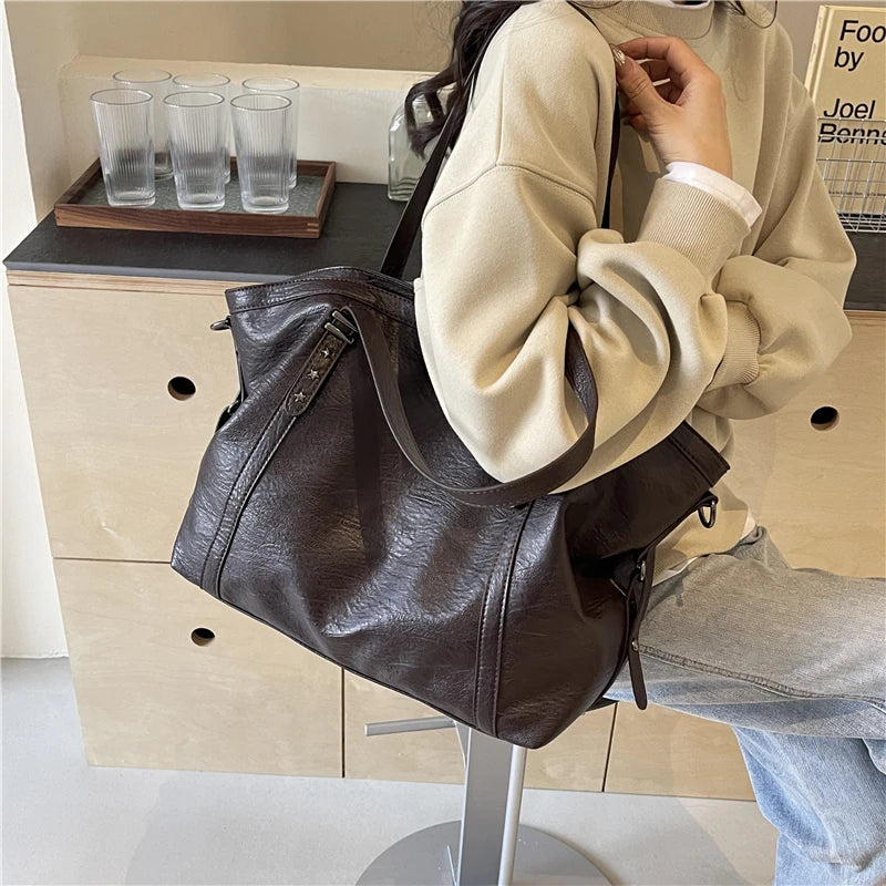 Oversized Leather Tote Bag