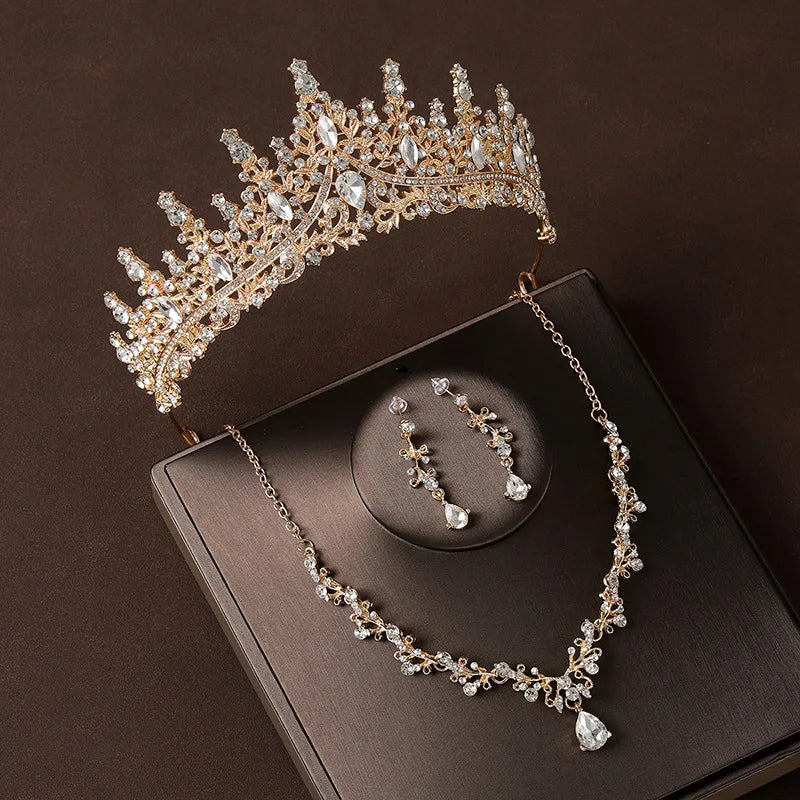 Bridal Crystal Crown Jewelry Set