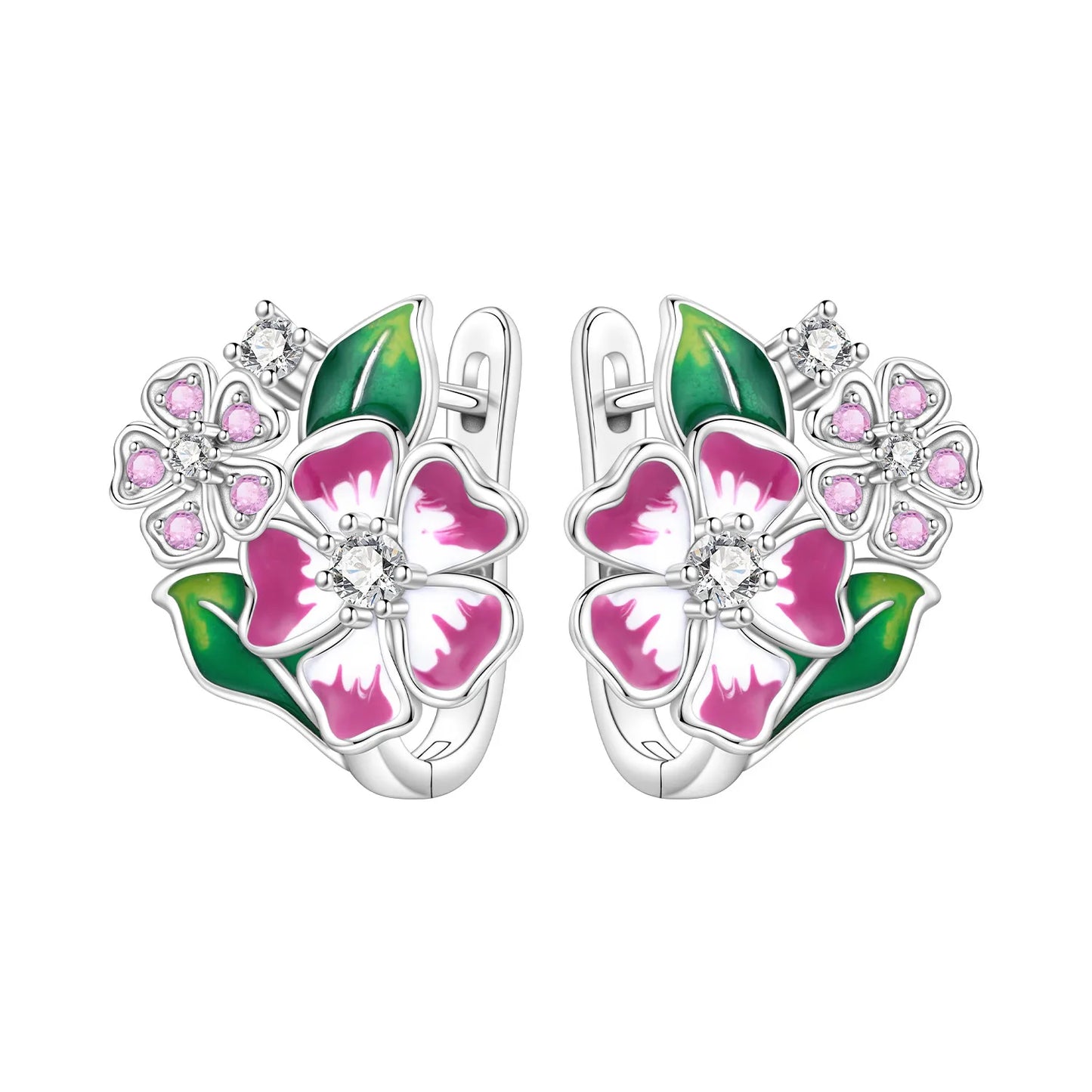 Women's S925 Silver Iris Hoop Earrings