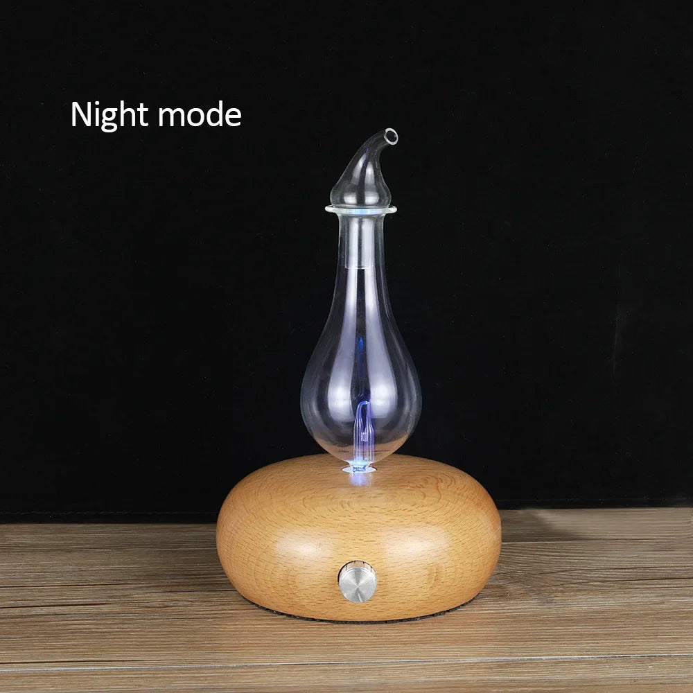 Waterless Nebulizer Wood Glass Oil Diffuser