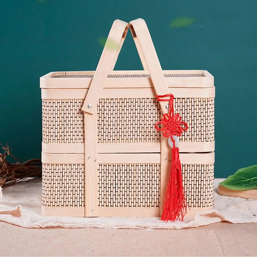 Bamboo Fruit Bread Storage Basket Home Decor