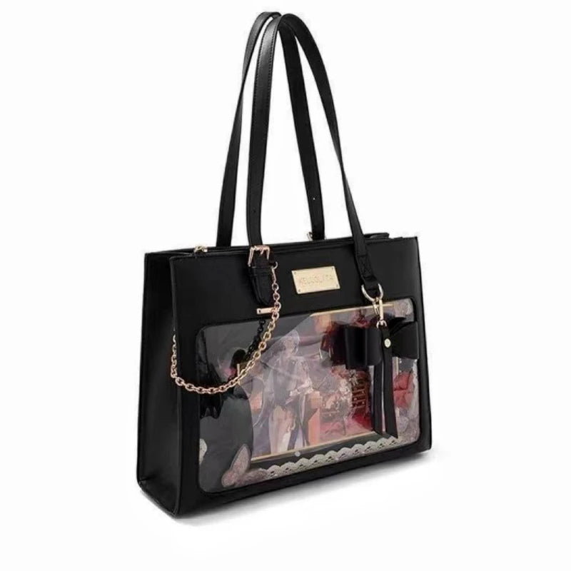 Transparent Bow Tote Bag