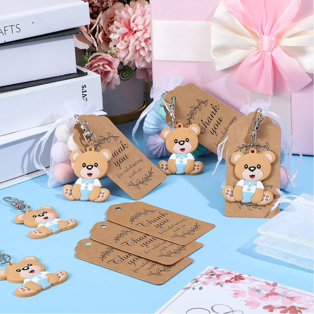 Baby Shower Gift Set Keychains Bags Cards