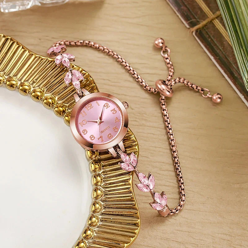 Women's Arabic Dial Rhinestone Quartz Watch