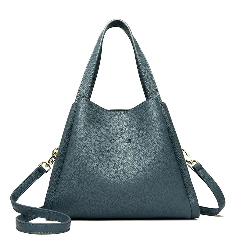 Women's Soft Leather Large Tote Crossbody Bag