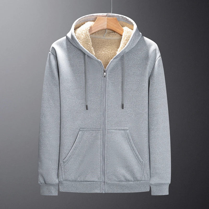Lambswool Fleece Hooded Jacket