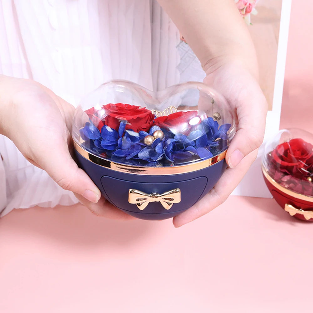 Heart Jewelry Box with Necklace