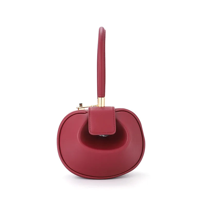 Women's PU Leather Mini Bowling Armpit Bag