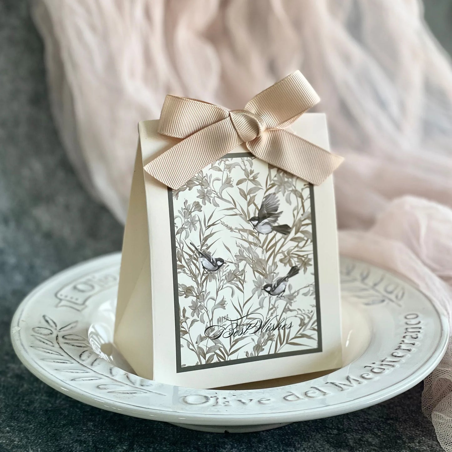 Kraft Paper Candy Box Floral Wedding Party