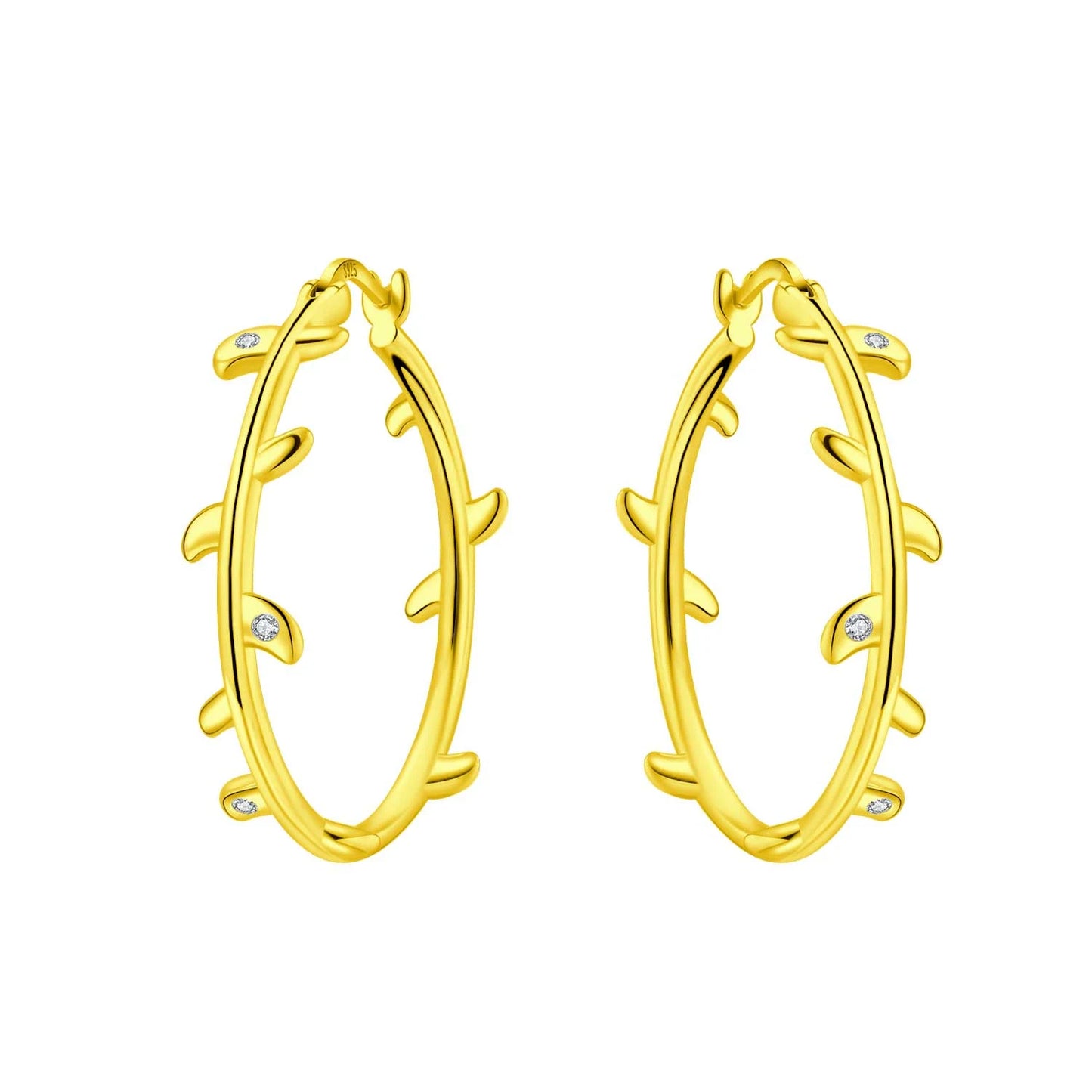 Women's S925 Silver Iris Hoop Earrings