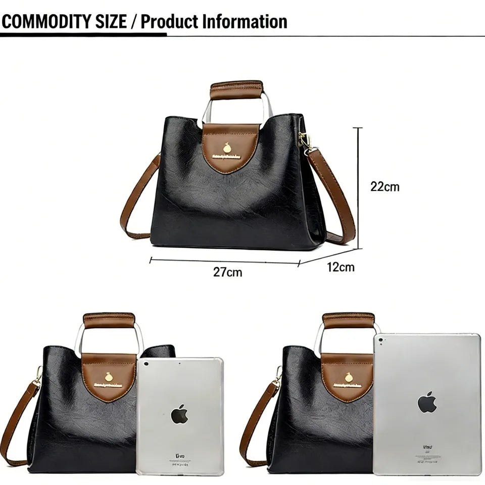 Women's Genuine Leather Luxury Tote Handbag