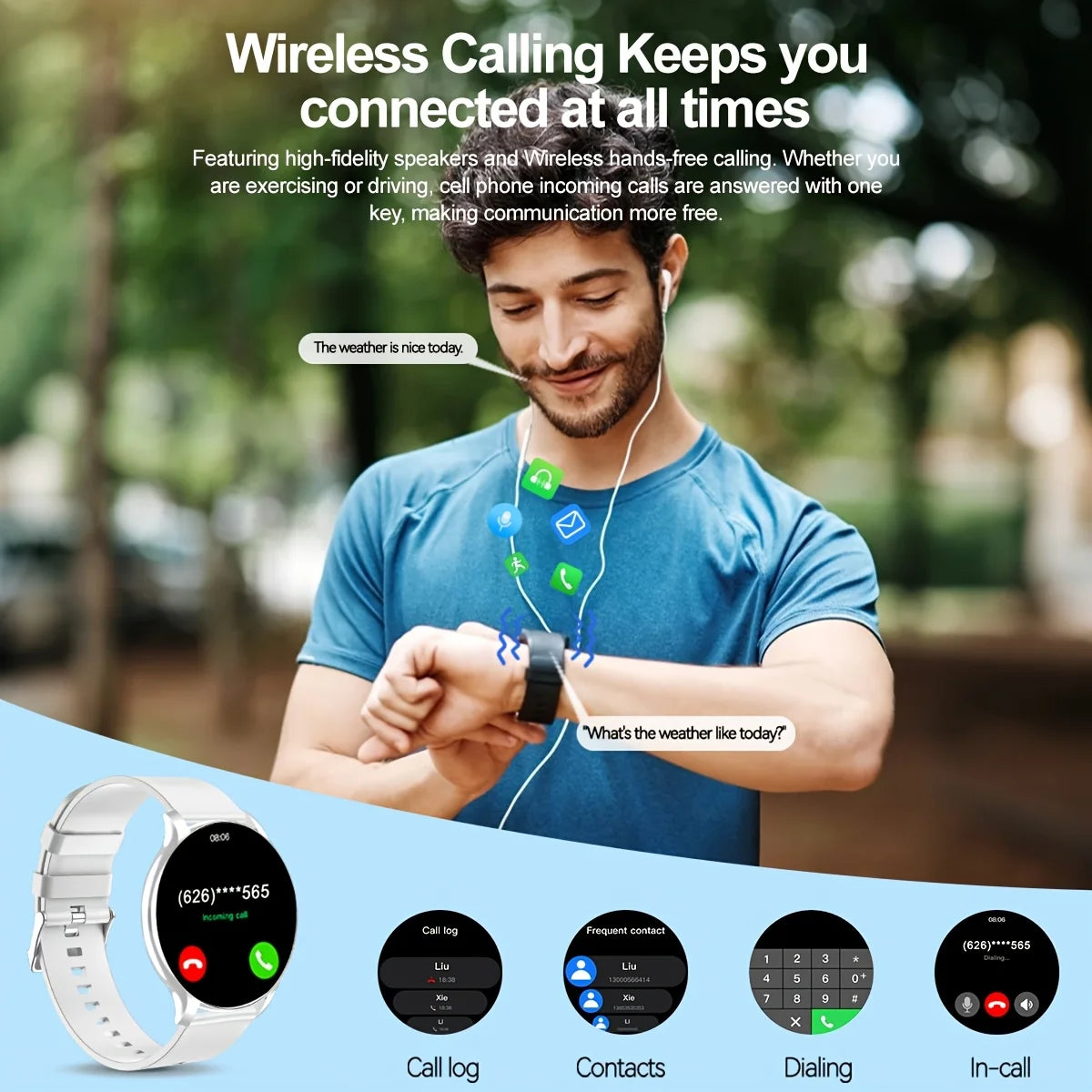 LAXASFIT Sport Bluetooth Smartwatch