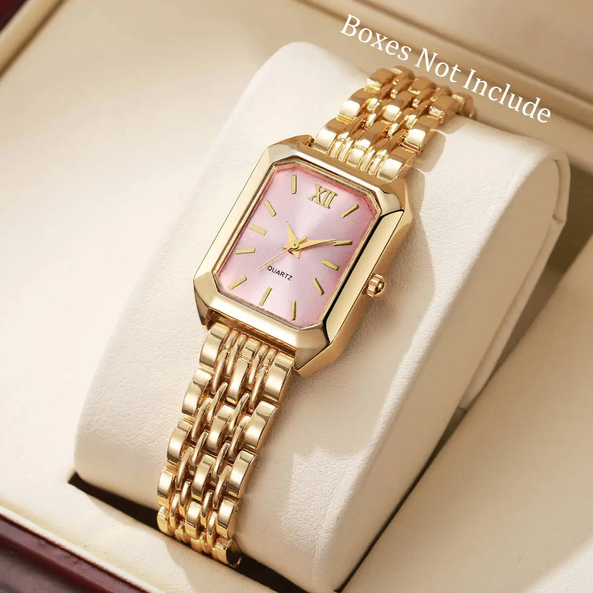 Rectangle Dial Quartz Ladies Watch