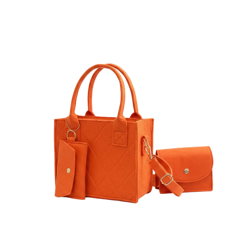 Women's PU Leather 3-Piece Handbag Set