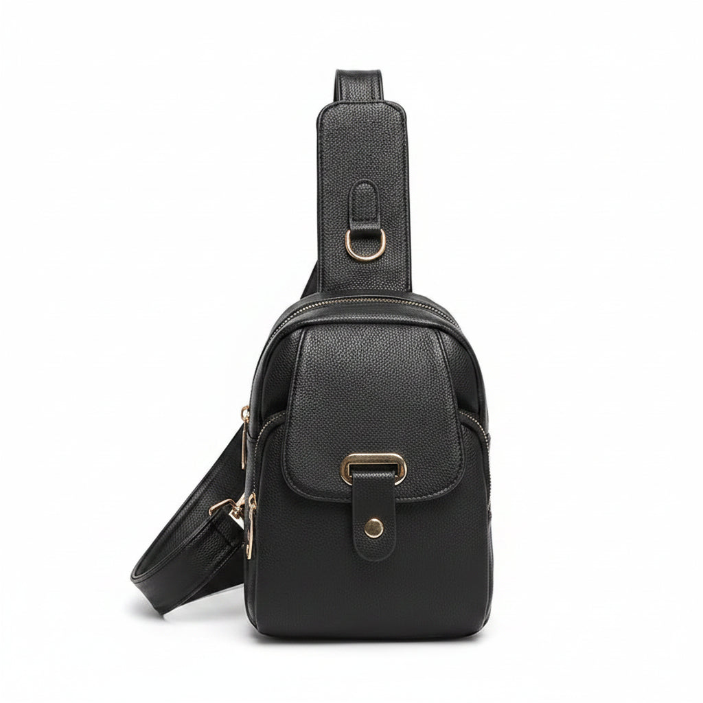 Women's Multi-Pocket PU Leather Crossbody Bag