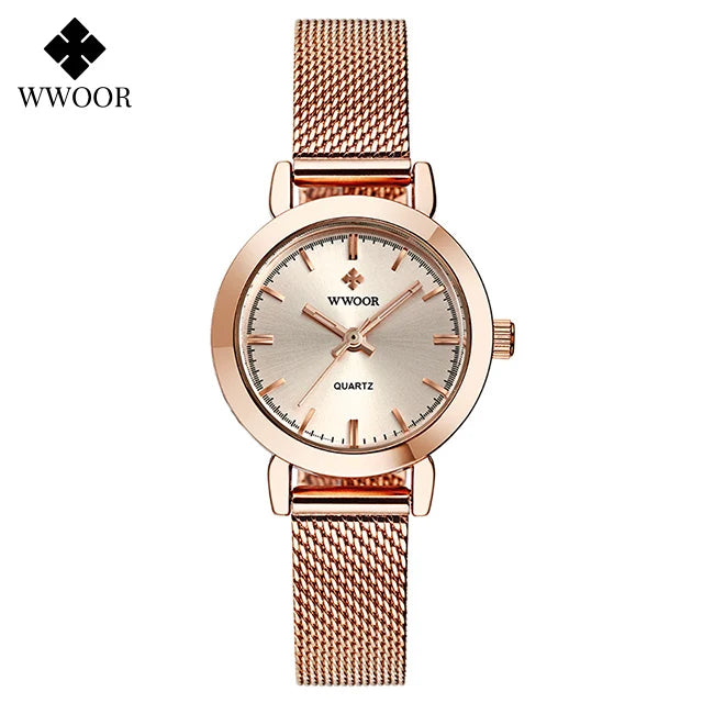 WWOOR Steel Bracelet Quartz Watch