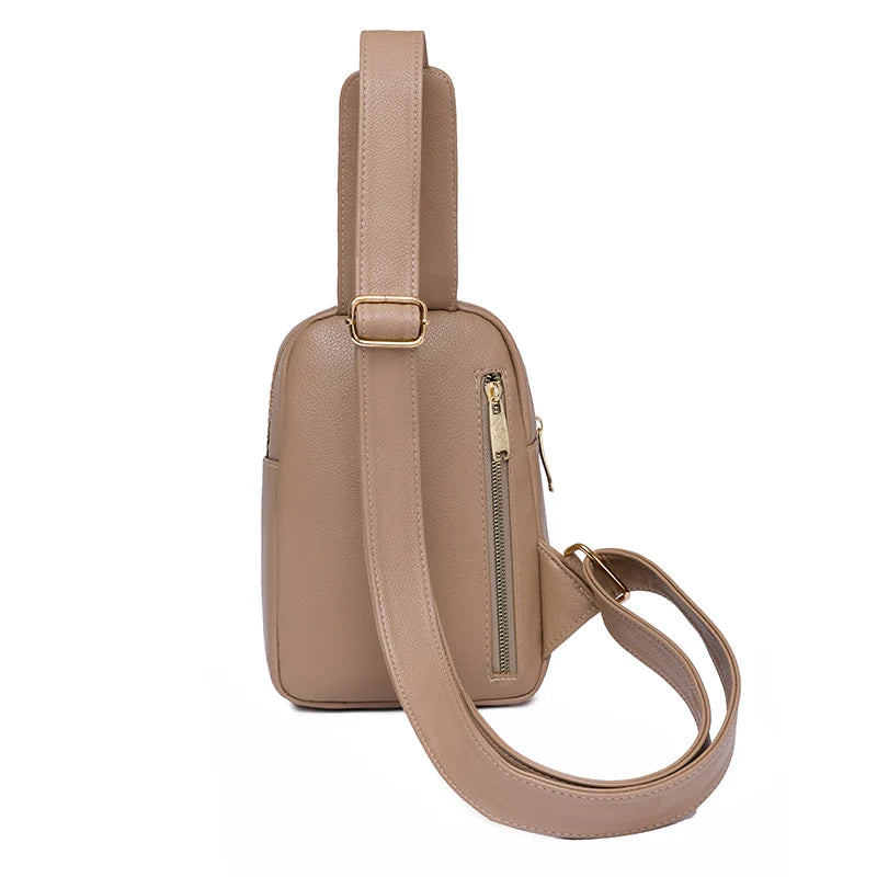 Women's Multi-Pocket PU Leather Crossbody Bag