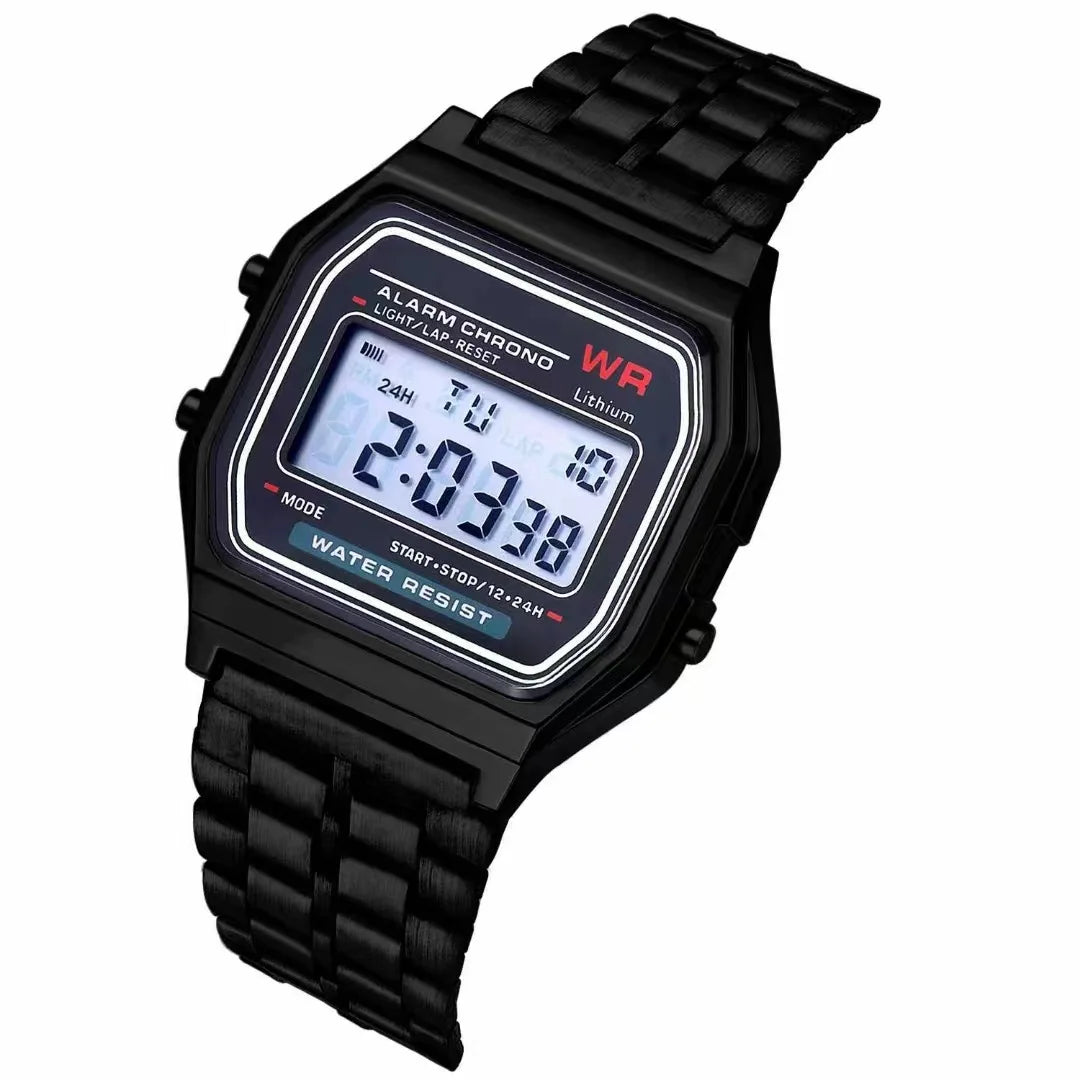 F91W Steel Band Digital Watch